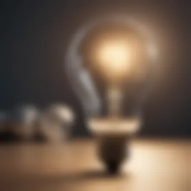 Close-up of an LED bulb demonstrating energy efficiency