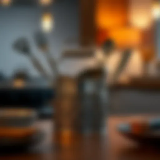 Intricate design of a mini cooking set featuring various tools