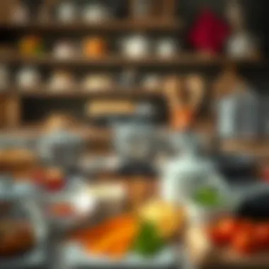 Variety of materials used in mini cooking sets displayed