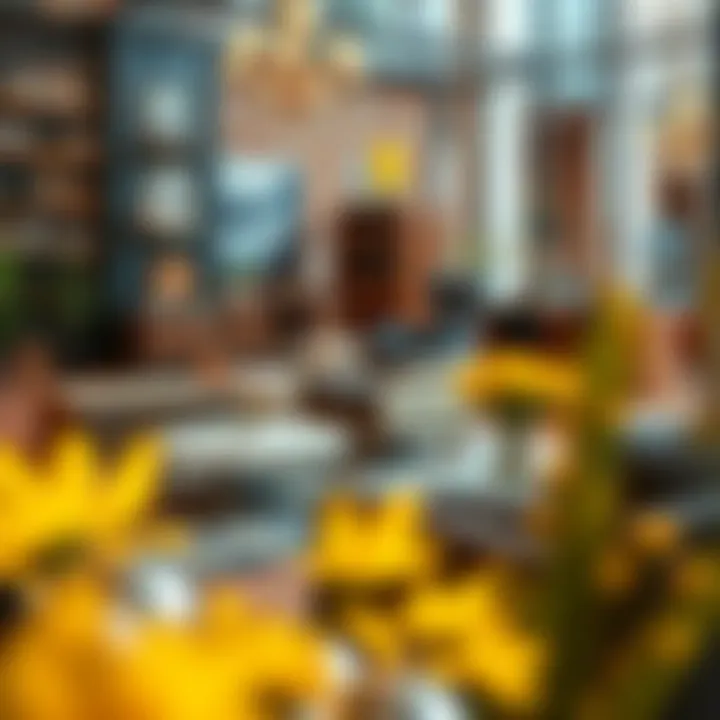 Artistic display of modern furniture in a Chicago muebleria