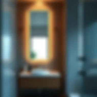 Materials used in narrow mirrored bathroom cabinets