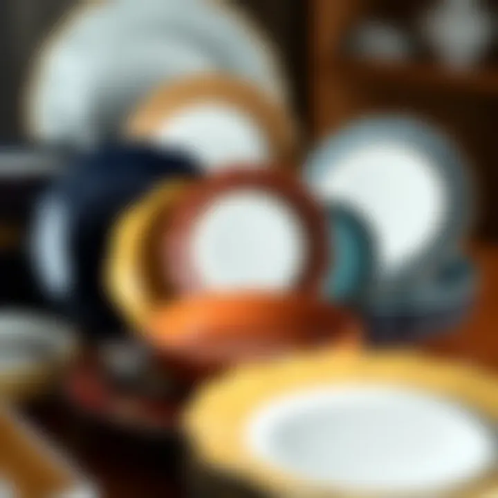Diverse Styles of Noritake Appetizer Plates A collection of Noritake appetizer plates in various styles and colors