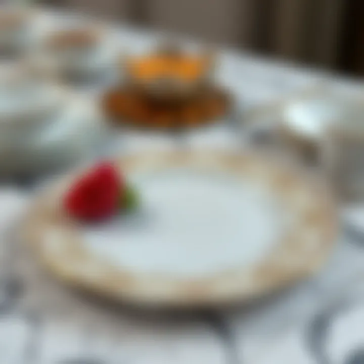 Intricate Design of Noritake Appetizer Plate An elegant Noritake appetizer plate showcasing intricate design details