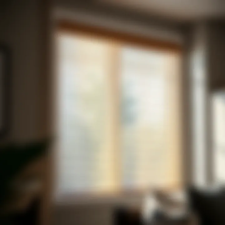 Installation of wood blinds in a bright window