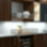 Contemporary sliding cabinet basket showcasing elegant design