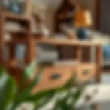 Elegant Solid Wood Sofa Table with Drawers Elegant solid wood sofa table with drawers showcasing craftsmanship