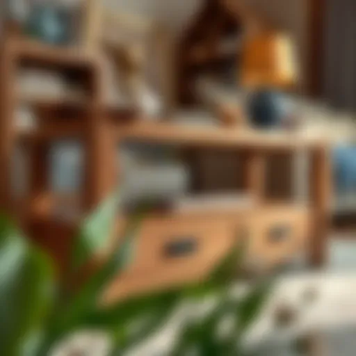 Elegant Solid Wood Sofa Table with Drawers Elegant solid wood sofa table with drawers showcasing craftsmanship