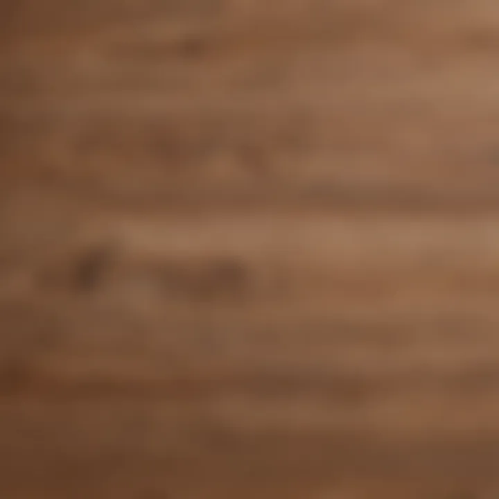 Close-up of the texture and finish of white washed walnut wood.