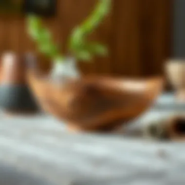 Artisan-crafted wooden bowl