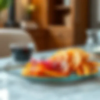 Contemporary glass serving plate