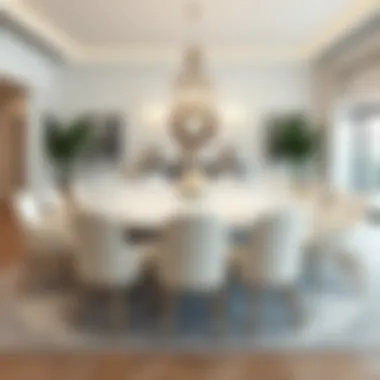 Elegant big white table set for a formal gathering