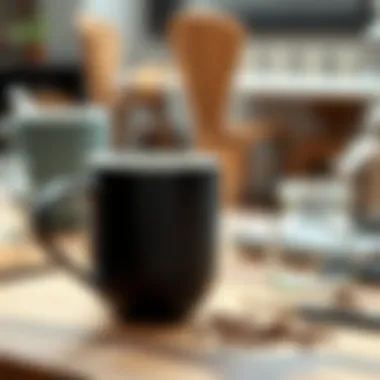 A DIY tea mug kit featuring various materials and design tools