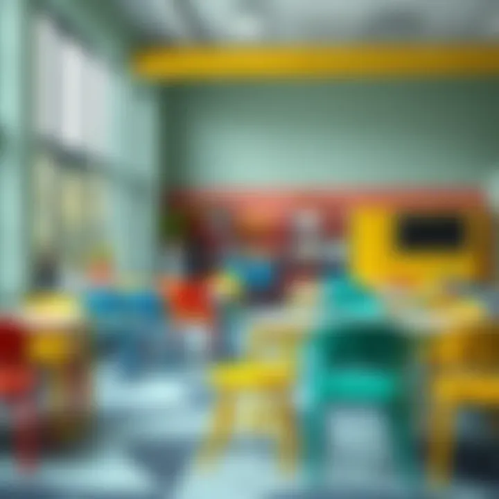 Vibrant Colors in Learning Spaces Vibrant colors enhancing preschool learning environments