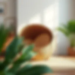 Elegant giant floor basket showcasing natural materials