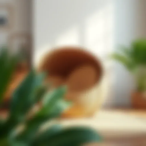 Elegant giant floor basket showcasing natural materials