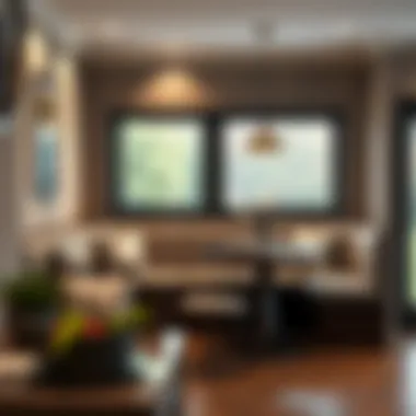 Elegant kitchen corner booth showcasing contemporary design