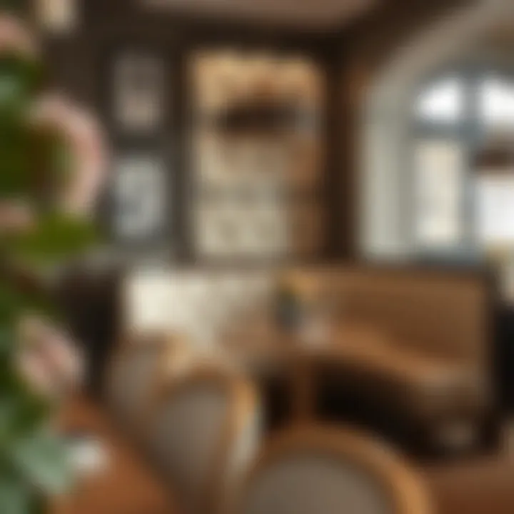 Luxurious corner booth designed with plush upholstery