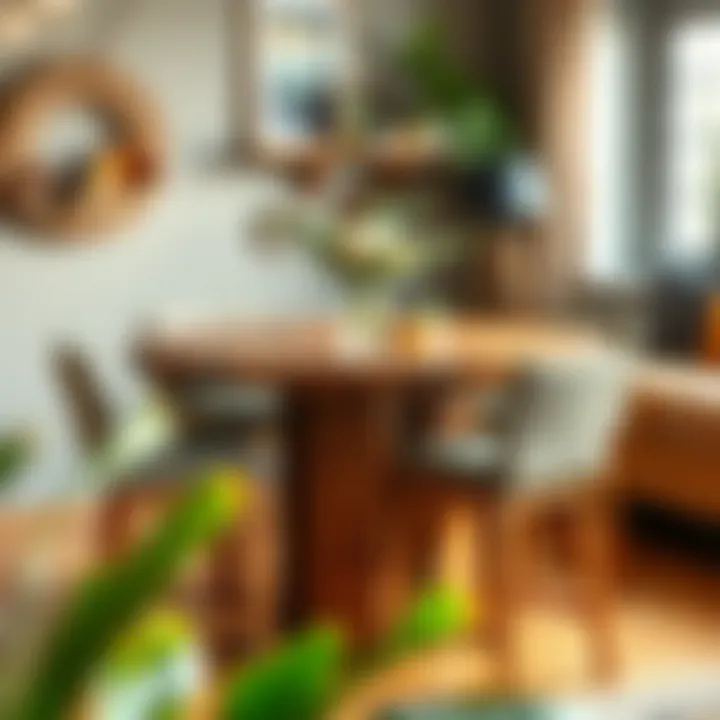 Reclaimed Wood Round Bar Dining Table Stylish round bar dining table made of reclaimed wood