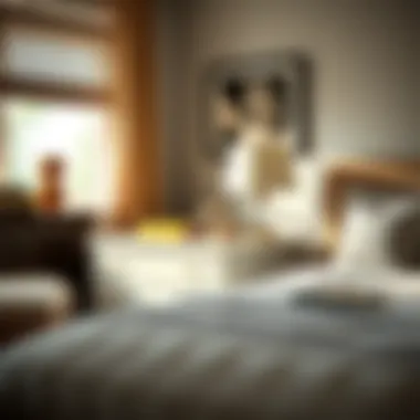 Functional use of pedestal nightstand in a cozy bedroom