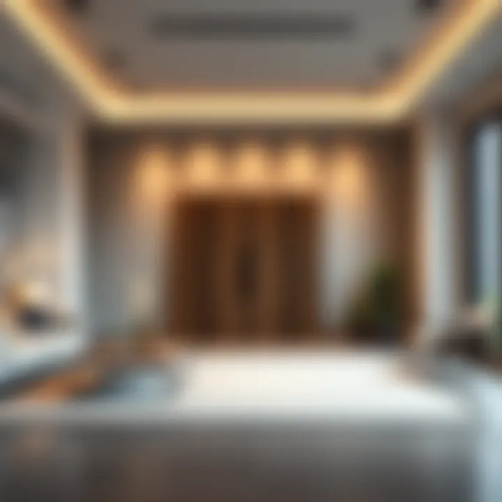 Modern Interior Aesthetic with Door Slab Contemporary interior showcasing a 48 x 96 door slab