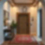 Sophisticated Entryway Design with Door Slab Elegant entryway featuring a 48 x 96 door slab