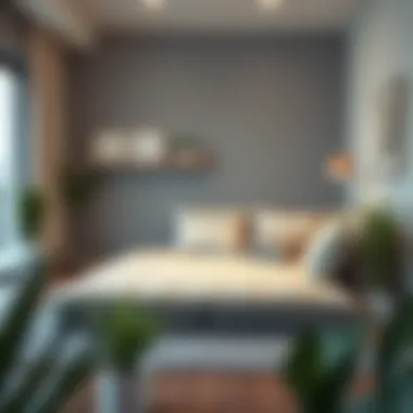 A cozy and aesthetically pleasing floor bed setup showcasing a foldable mattress in a modern living space.