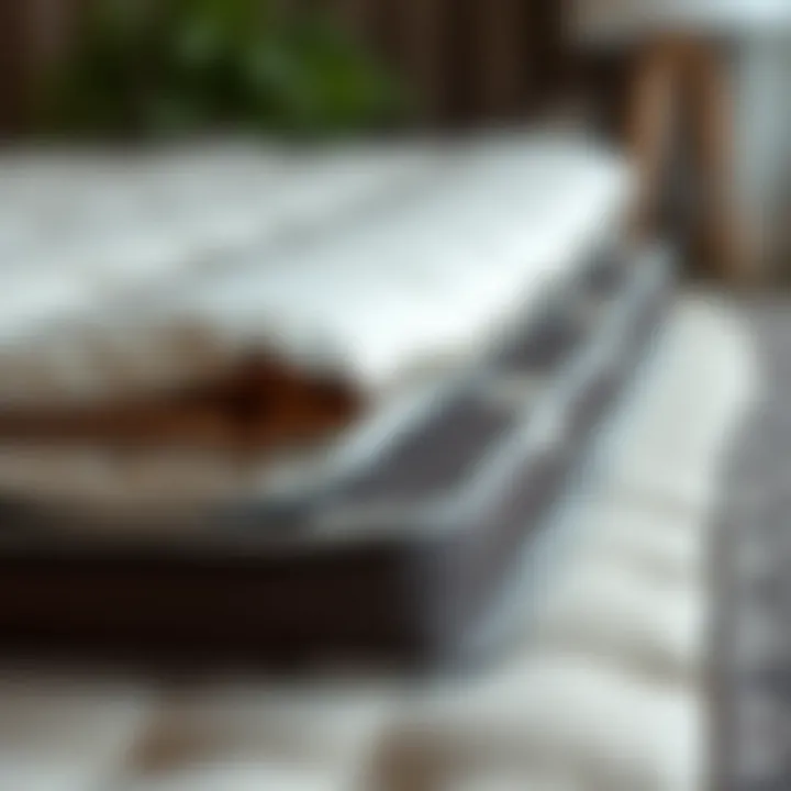 Close-up of high-quality materials used in foldable mattresses, emphasizing comfort and durability.