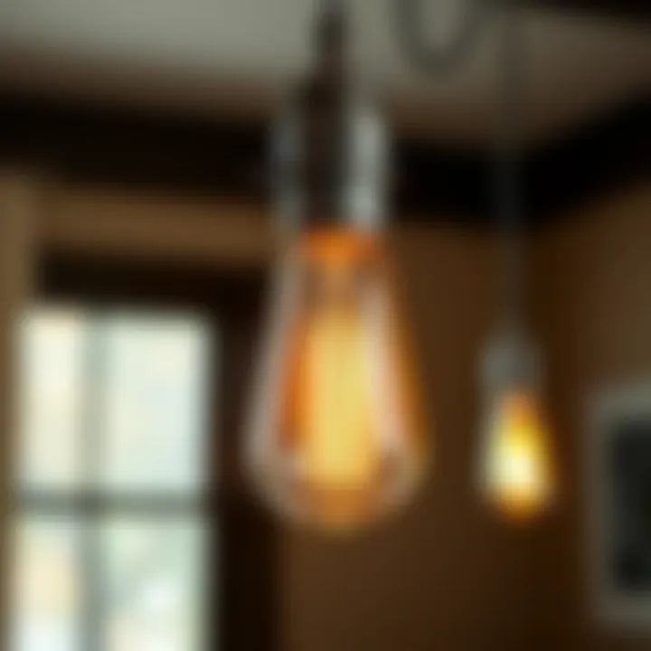 Decorative Vintage Swag Lamp Fixture Close-up of a decorative vintage swag lamp plug-in fixture