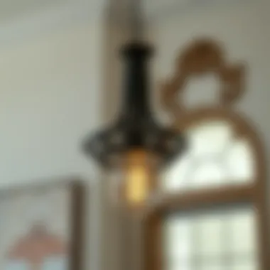 Elegant Vintage Swag Lamp An elegant vintage swag lamp showcasing intricate design