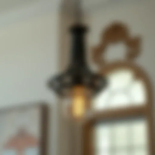 Elegant Vintage Swag Lamp An elegant vintage swag lamp showcasing intricate design