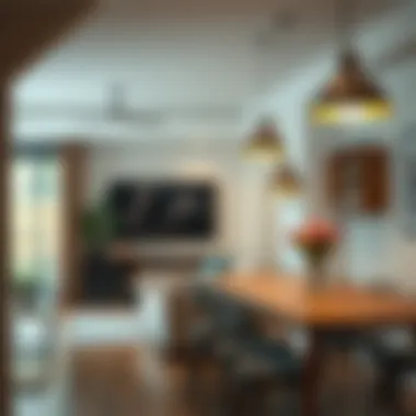 Modern Decor with Vintage Lighting Modern decor integrated with vintage swag lighting