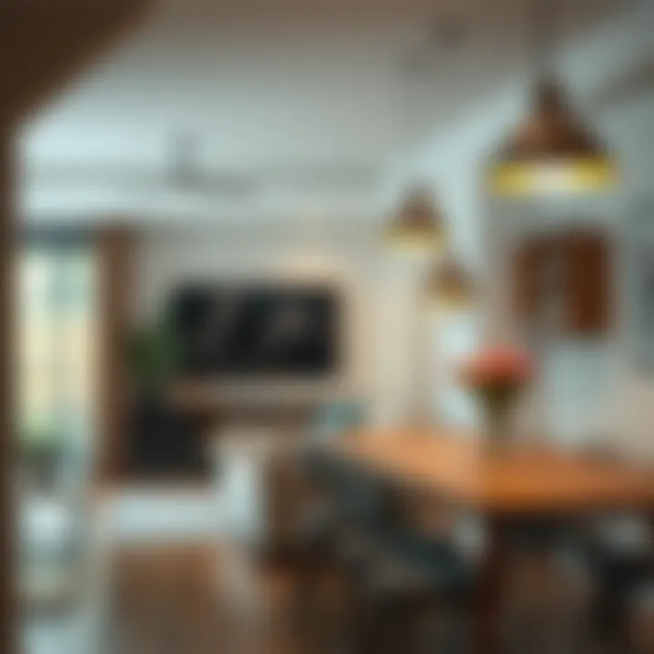 Modern Decor with Vintage Lighting Modern decor integrated with vintage swag lighting