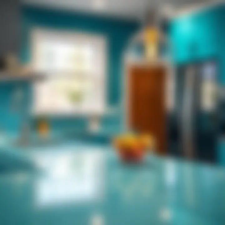 Color psychology illustration emphasizing turquoise hues in design