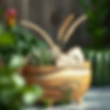 Natural materials used in a 20-inch round planter