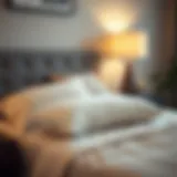 Comfortable Wedge Support Pillow Comfortable wedge support pillow positioned on a bed