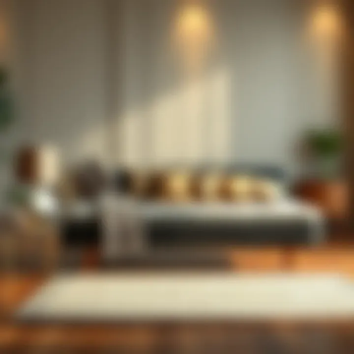 Elegant living space showcasing a futon mattress in use