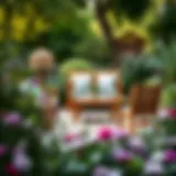 Restored Acacia Wood Furniture in Garden Beautifully restored acacia wood outdoor furniture set in a lush garden