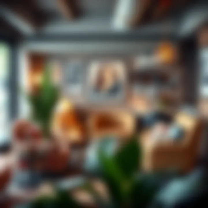 Eclectic Seating Arrangement Cozy and inviting seating area featuring eclectic furniture choices