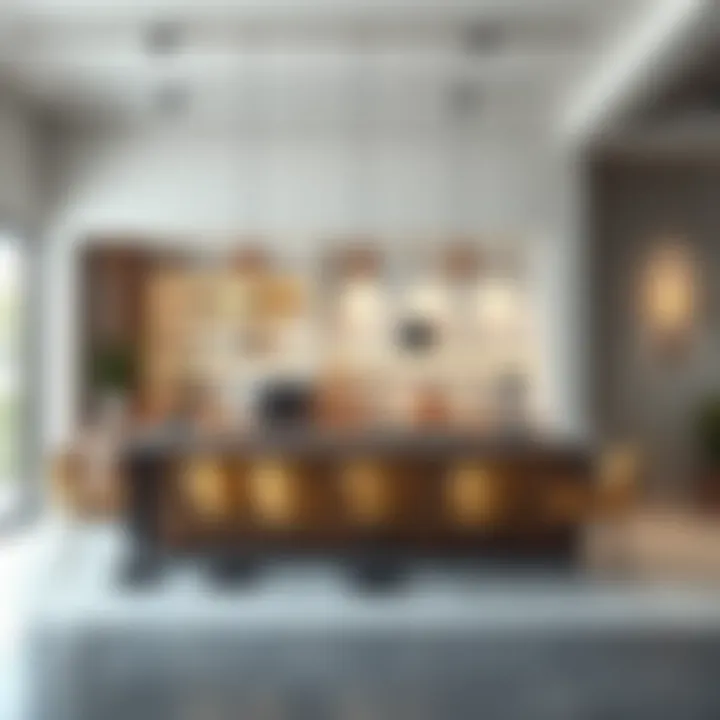 Minimalist Coffee Bar Design Sleek coffee bar showcasing minimalist furniture with a touch of elegance