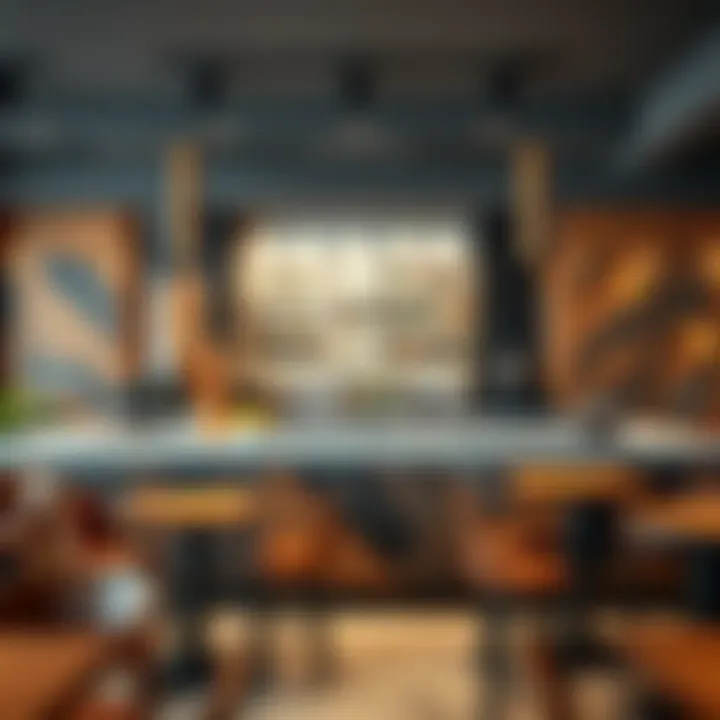 Innovative Material Use in Coffee Bars Modern coffee bar with innovative use of materials and textures