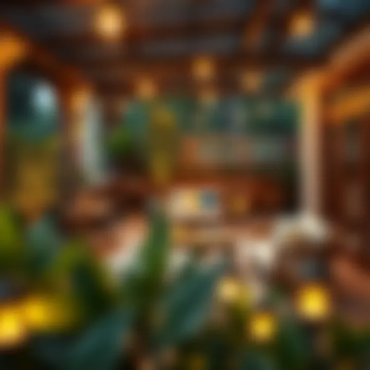 Elegant Lighting for Outdoor Ambiance Elegant lighting creating ambiance in an outdoor retreat