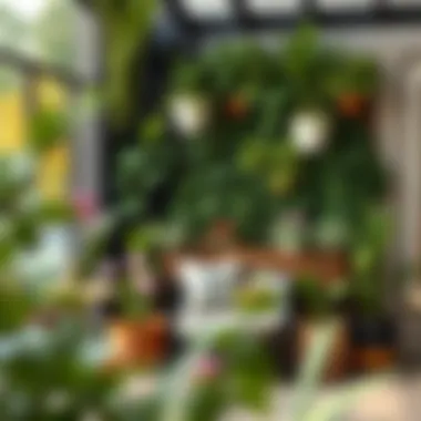 Stylish Vertical Garden for Patios Stylish vertical garden adding charm to a patio