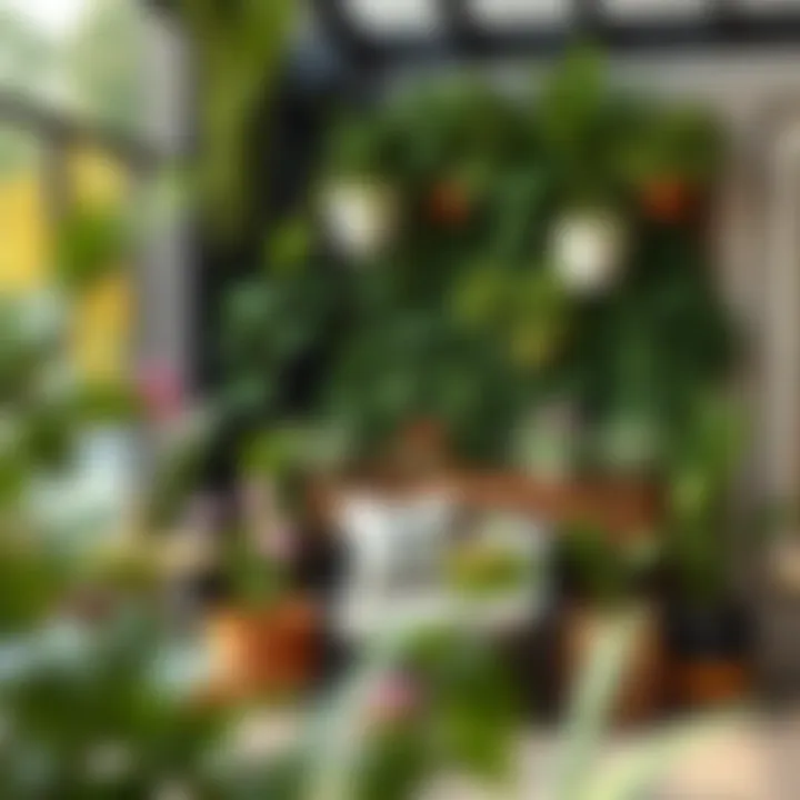 Stylish Vertical Garden for Patios Stylish vertical garden adding charm to a patio