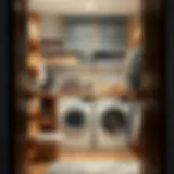 Organized laundry closet with smart storage solutions