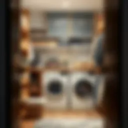 Organized laundry closet with smart storage solutions