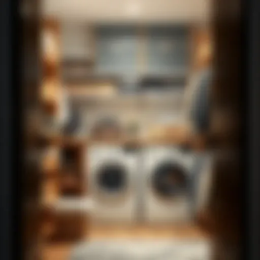 Organized laundry closet with smart storage solutions