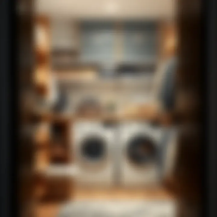 Organized laundry closet with smart storage solutions
