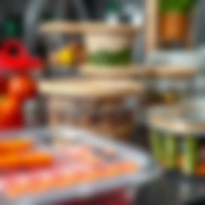 Close-up of eco-friendly food storage solutions
