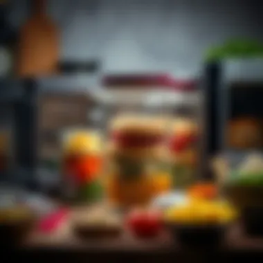 Illustration of proper food storage techniques