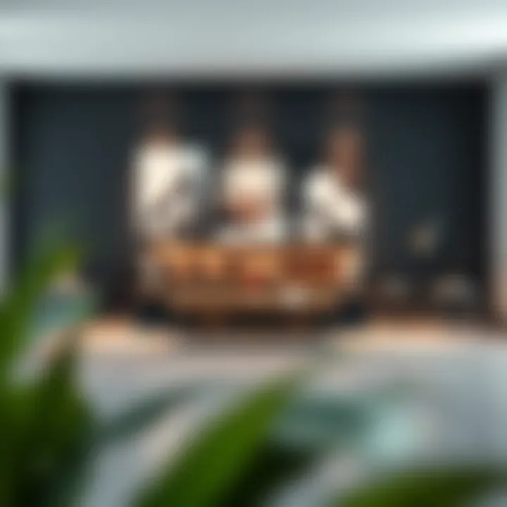 Versatile arrangement of an office sleeper couch in a professional setting